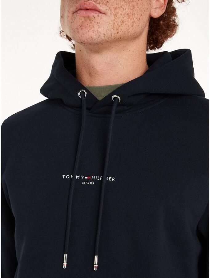 Tommy Hilfiger Hoodie TOMMY LOGO TIPPED HOODY Tommy-Tape binnen aan de halsopening Vlag-Stiksel op de Mouw - Foto 4