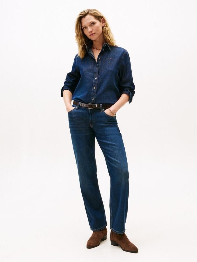 Tommy Hilfiger Regular fit denim overhemdblouse van een mix van katoen en lyocell model 'MILO' - Foto 3