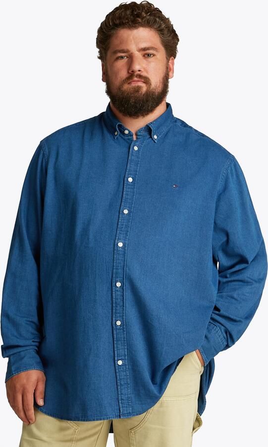 Tommy Hilfiger Jeans overhemd BT-CHAMBRAY SHIRT-B in grote maten met logostiksel - Foto 4