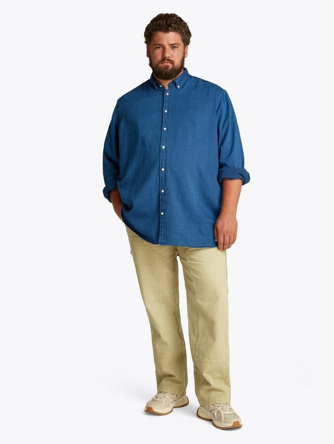 Tommy Hilfiger Jeans overhemd BT-CHAMBRAY SHIRT-B in grote maten met logostiksel - Foto 3