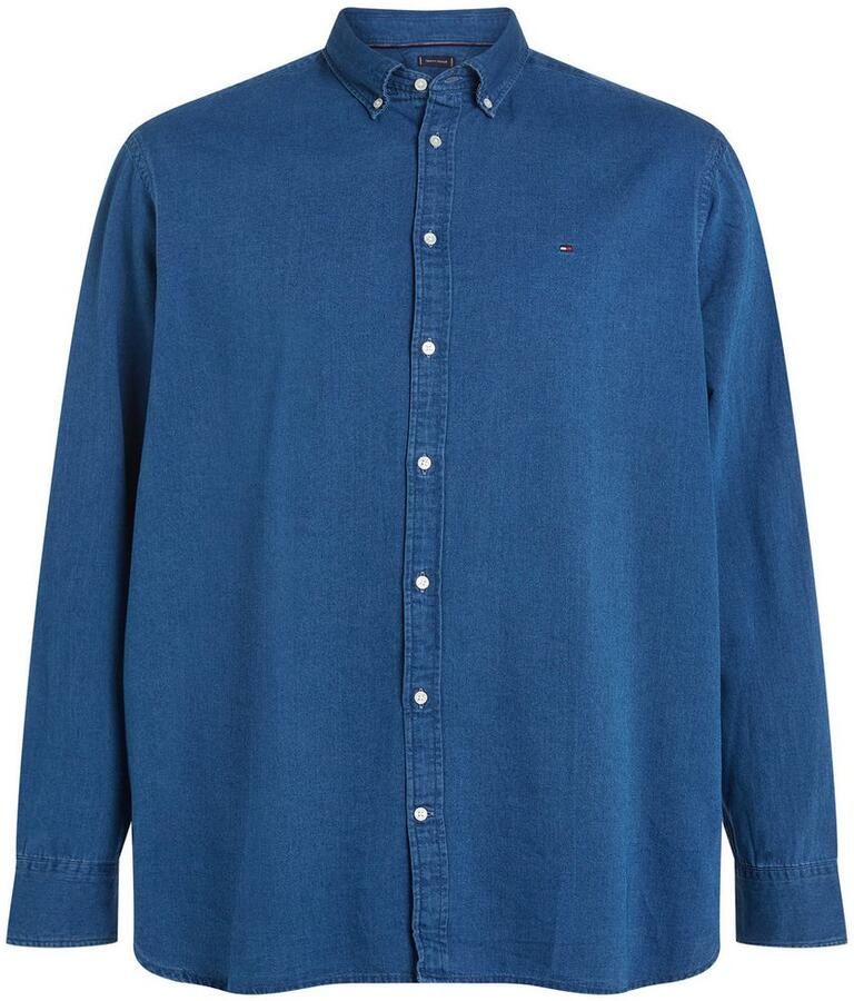 Tommy Hilfiger Jeans overhemd BT-CHAMBRAY SHIRT-B in grote maten met logostiksel