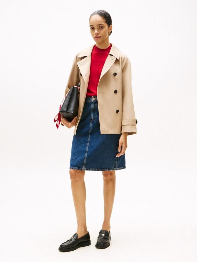 Tommy Hilfiger Straight fit jeansrok met middelhoge band - Foto 3