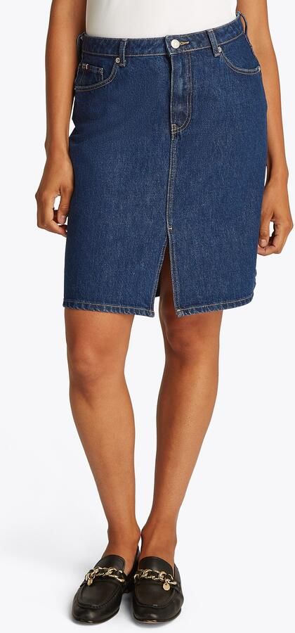 Tommy Hilfiger Jeans rok DNM KNEE STRAIGHT SKIRT RW ACE - Foto 4