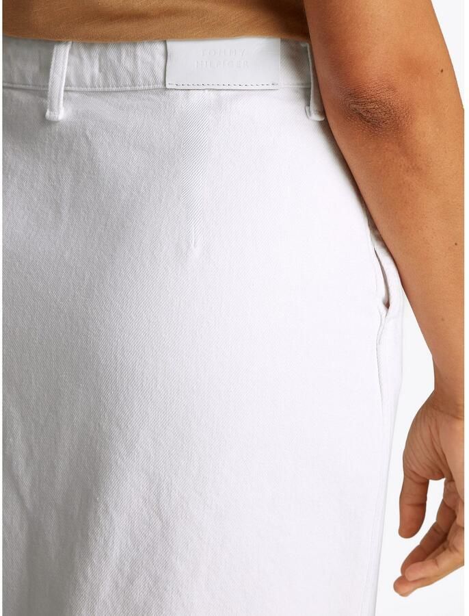 Tommy Hilfiger Jeans rok DNM KNEE STRAIGHT SKIRT RW WHITE