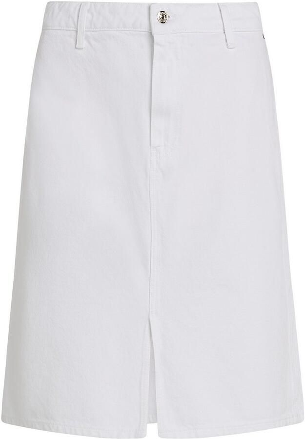 Tommy Hilfiger Jeans rok DNM KNEE STRAIGHT SKIRT RW WHITE - Foto 4
