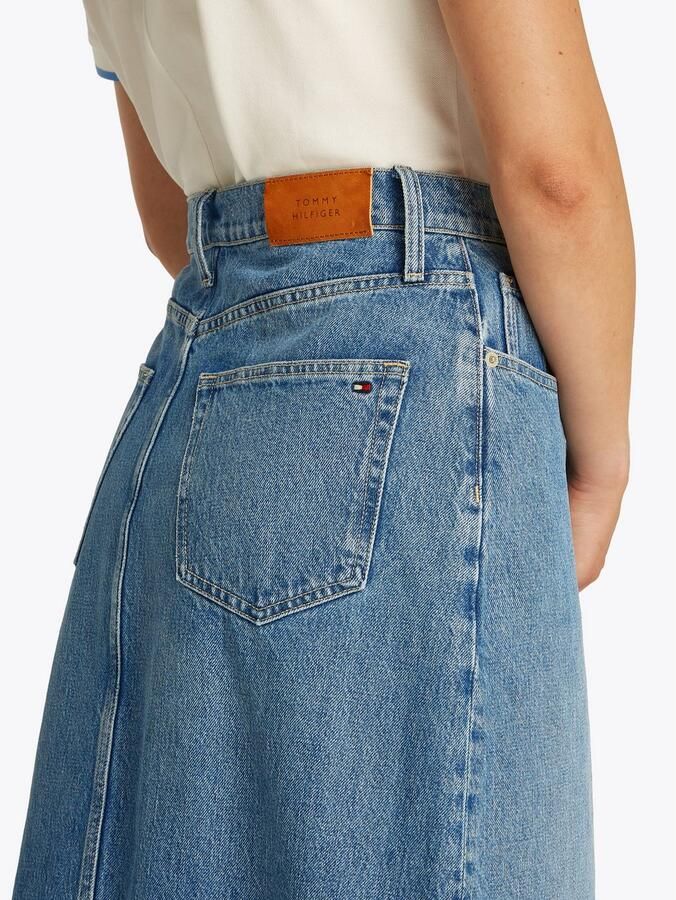 Tommy Hilfiger Jeans rok DNM MIDI STRAIGHT SKIRT HW UMA