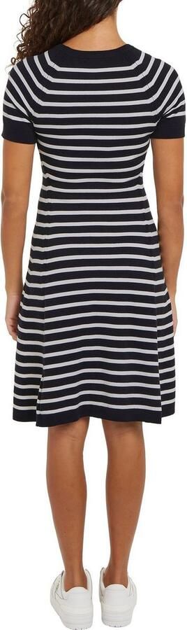 Tommy Hilfiger Jerseyjurk CO JERSEY STITCH F&F DRESS met logoborduursel op borsthoogte - Foto 5