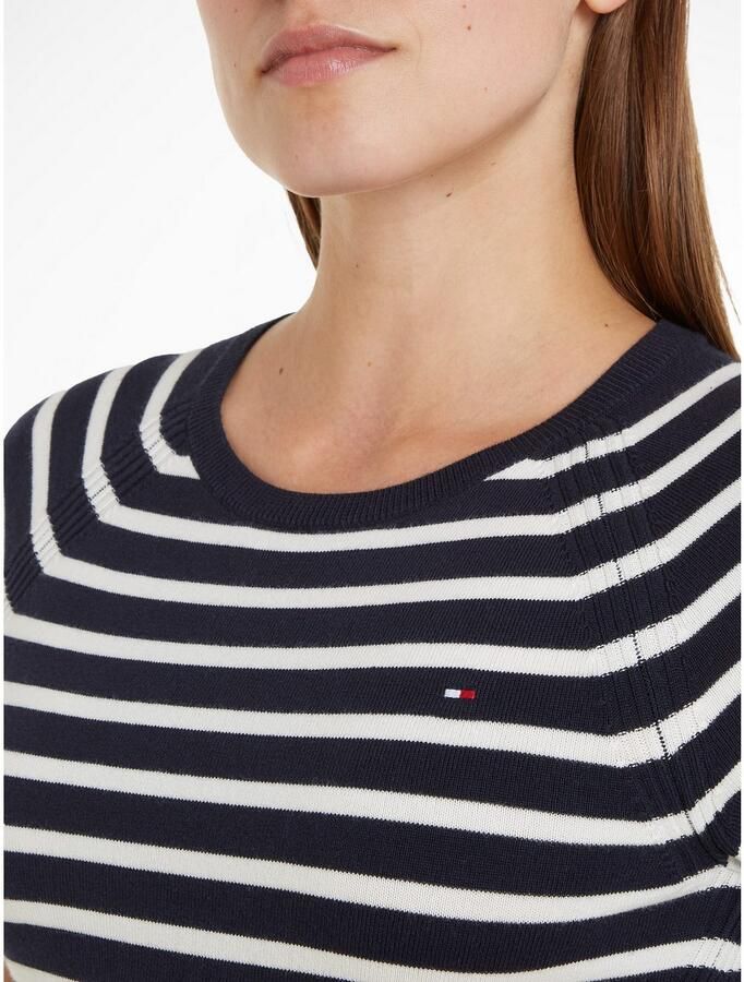 Tommy Hilfiger Jerseyjurk CO JERSEY STITCH F&F DRESS met logoborduursel op borsthoogte
