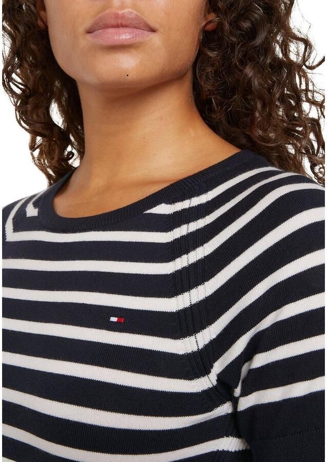 Tommy Hilfiger Jerseyjurk CO JERSEY STITCH F&F DRESS met logoborduursel op borsthoogte - Foto 3