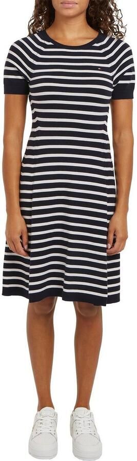 Tommy Hilfiger Jerseyjurk CO JERSEY STITCH F&F DRESS met logoborduursel op borsthoogte - Foto 6