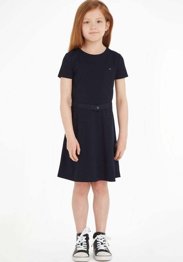 Tommy Hilfiger Jerseyjurk ESSENTIAL SKATER DRESS met merklabel op de tailleband - Foto 5