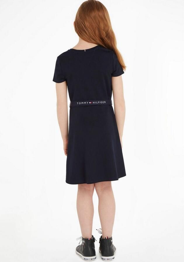 Tommy Hilfiger Jerseyjurk ESSENTIAL SKATER DRESS met merklabel op de tailleband - Foto 3