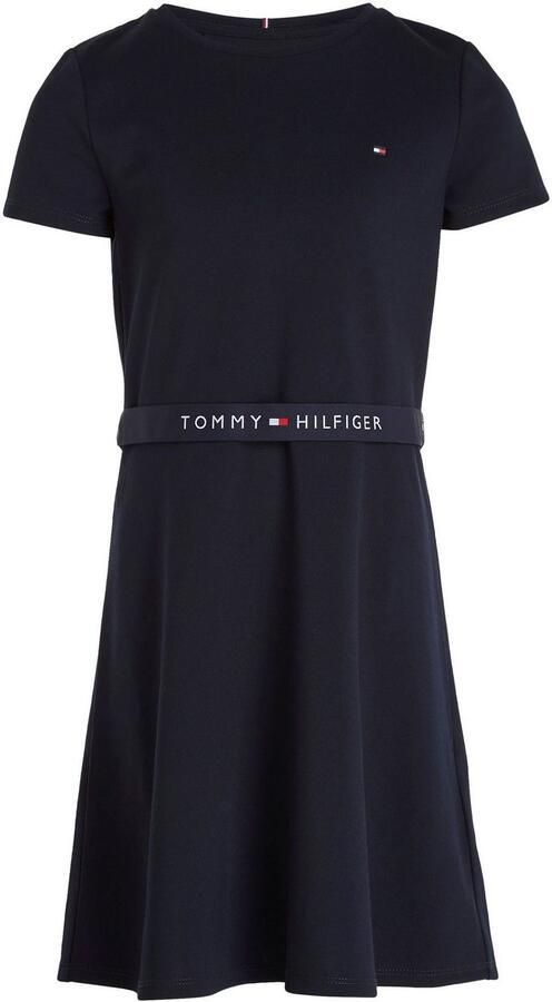 Tommy Hilfiger Jerseyjurk ESSENTIAL SKATER DRESS met merklabel op de tailleband - Foto 4