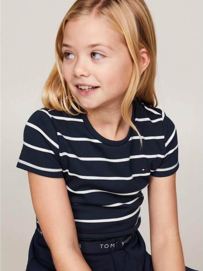 Tommy Hilfiger Jerseyjurk ESSENTIAL SKATER DRESS met merklabel op de tailleband - Foto 2