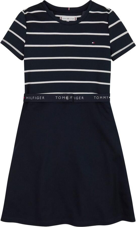 Tommy Hilfiger Jerseyjurk ESSENTIAL SKATER DRESS met merklabel op de tailleband - Foto 4