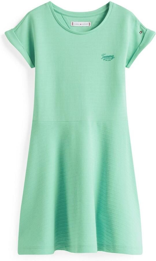 Tommy Hilfiger Jerseyjurk SPACER INTERLOCK DRESS voor kinderen tot 16 jaar met logo-opdruk - Foto 4