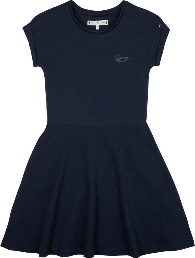 Tommy Hilfiger Jerseyjurk SPACER INTERLOCK DRESS voor kinderen tot 16 jaar met logo-opdruk - Foto 2