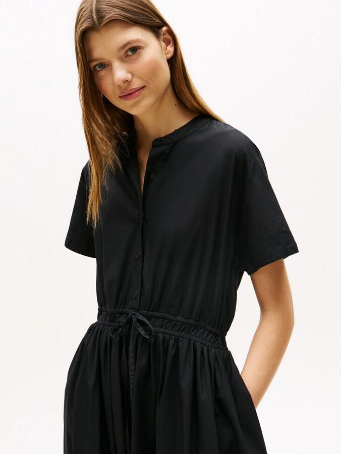 Tommy Hilfiger Jurk in a-lijn SMOCKED CO MIDI S S DRESS - Foto 2