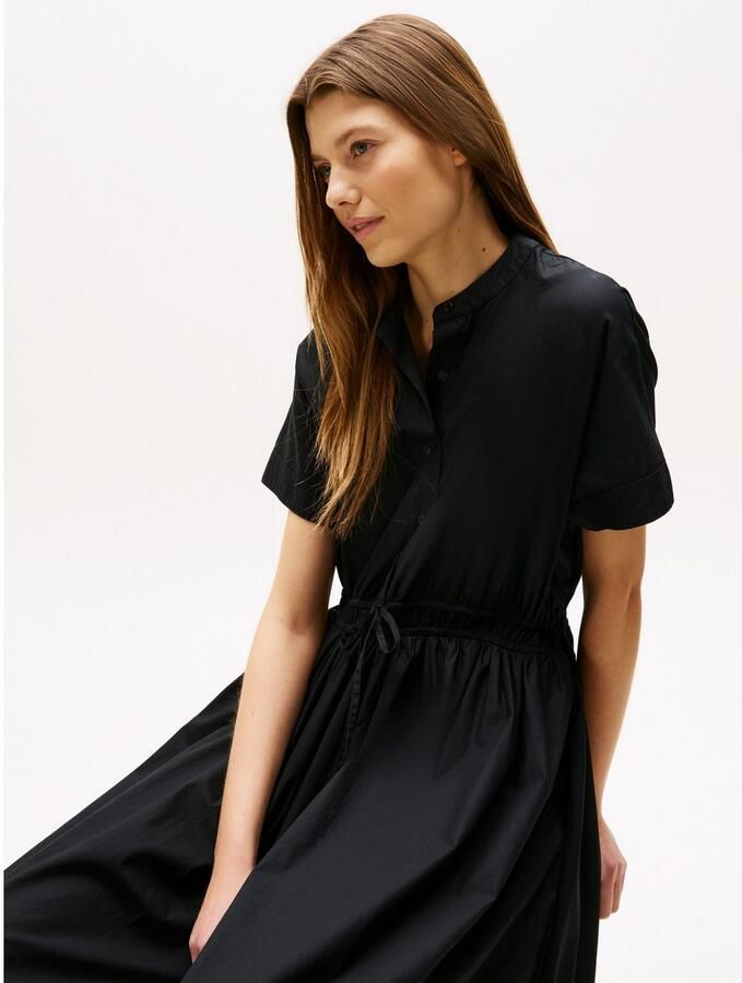 Tommy Hilfiger Jurk in a-lijn SMOCKED CO MIDI S S DRESS