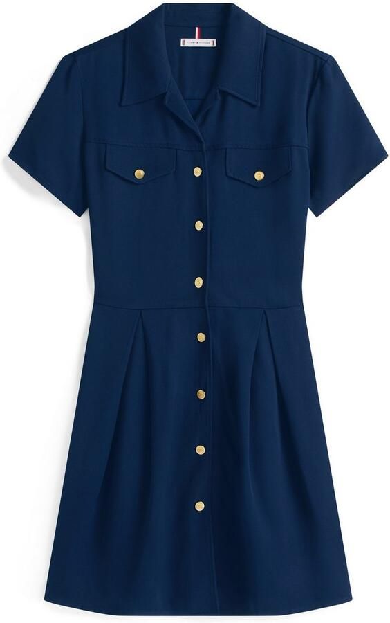 Tommy Hilfiger Jurk met overhemdkraag VIS TWILL S S F&F MINI DRESS - Foto 3