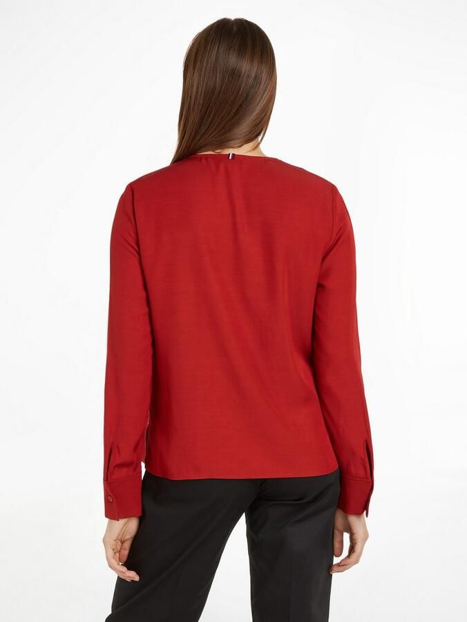 Tommy Hilfiger Klassieke blouse VISCOSE REGULAR V-NECK LS BLOUSE - Foto 4