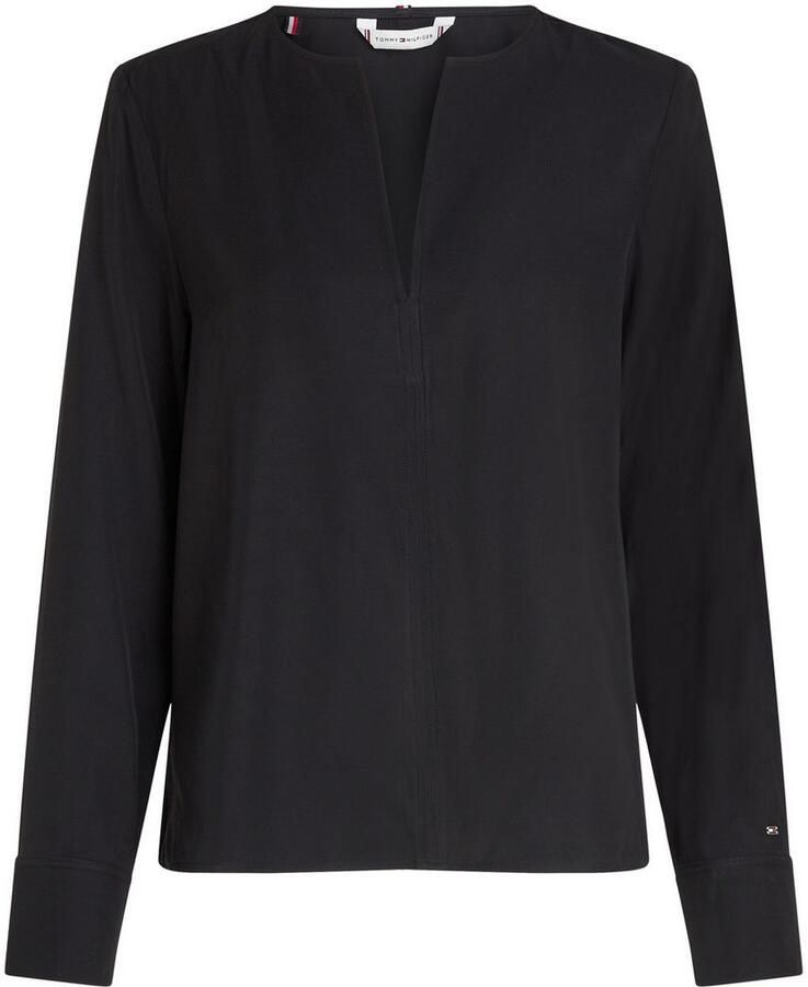 Tommy Hilfiger Klassieke blouse VISCOSE REGULAR V-NECK LS BLOUSE