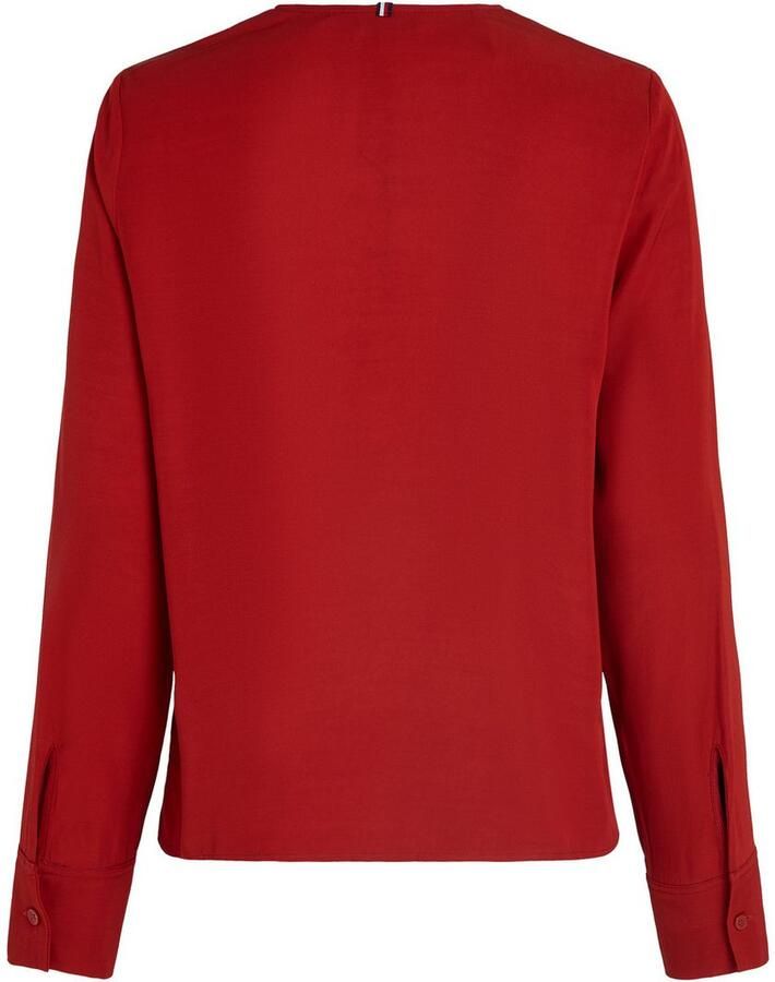 Tommy Hilfiger Klassieke blouse VISCOSE REGULAR V-NECK LS BLOUSE