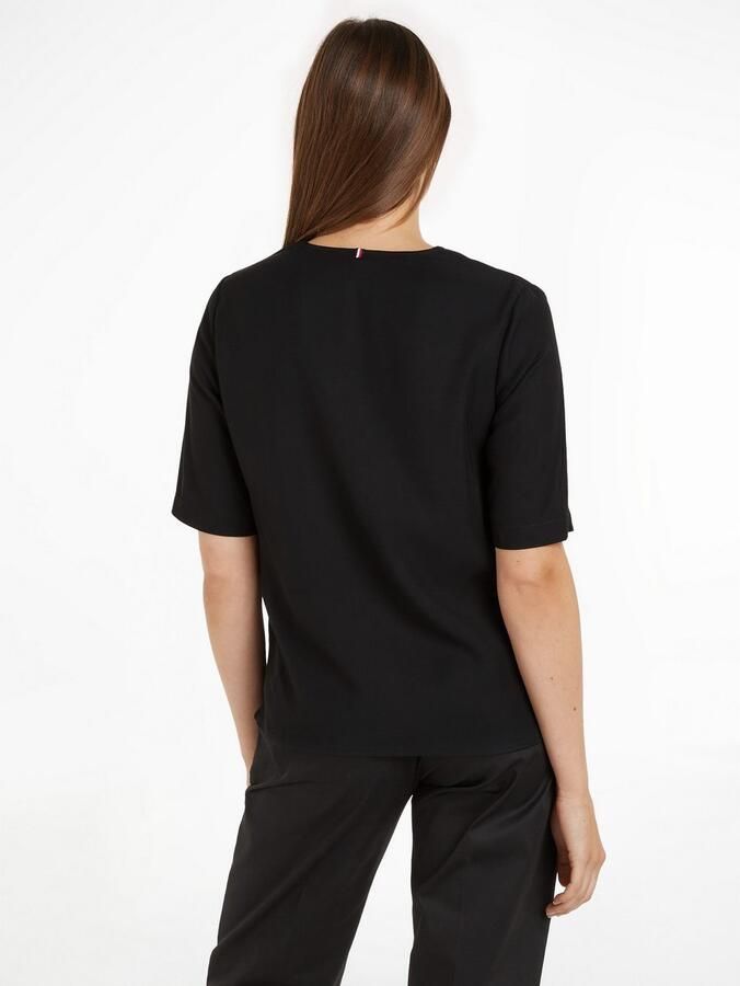 Tommy Hilfiger Klassieke blouse VISCOSE REGULAR V-NECK SS BLOUSE - Foto 4