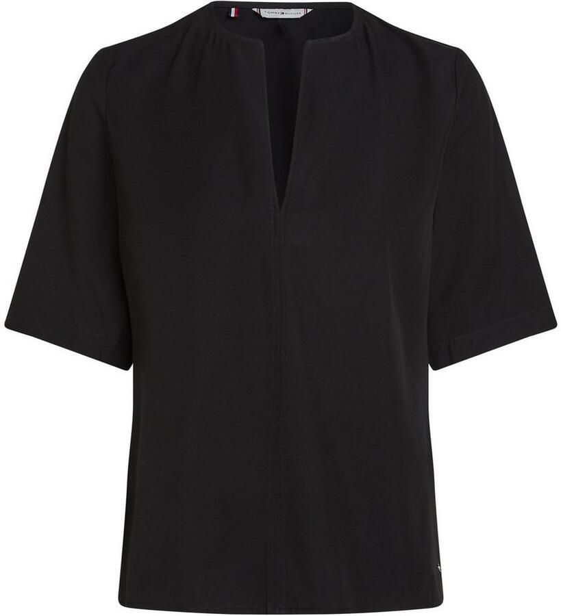 Tommy Hilfiger Klassieke blouse VISCOSE REGULAR V-NECK SS BLOUSE