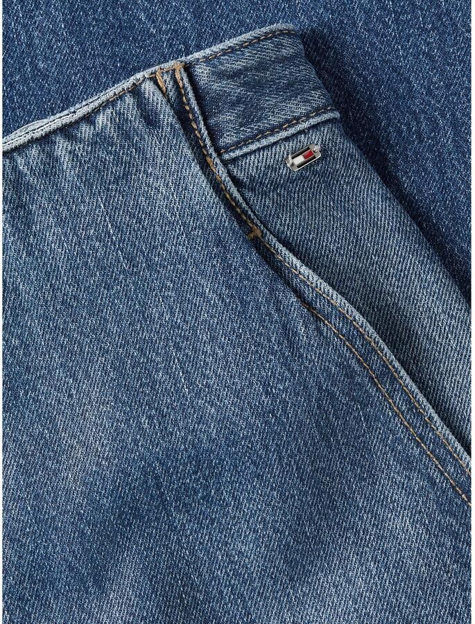 Tommy Hilfiger Kokerrok DNM MIDI SKIRT HW BETH CTD Geweven rok met vlag - Foto 2