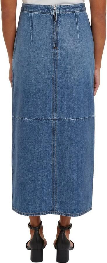 Tommy Hilfiger Kokerrok DNM MIDI SKIRT HW BETH CTD Geweven rok met vlag - Foto 6