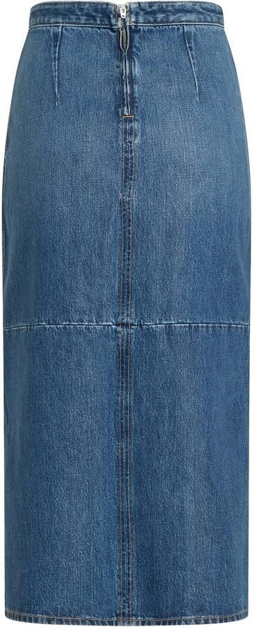 Tommy Hilfiger Kokerrok DNM MIDI SKIRT HW BETH CTD Geweven rok met vlag - Foto 7