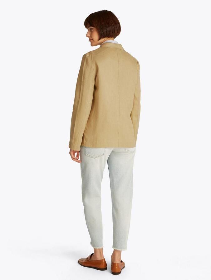 Tommy Hilfiger Korte blazer ESS LINEN REGULAR SB BLAZER met metalen label koel premium linnen - Foto 4