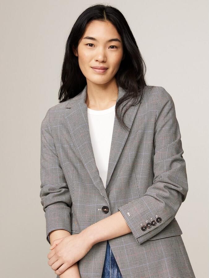 Tommy Hilfiger Korte blazer POW CHECK REGULAR BLAZER (Global Serie TH VROUWEN) - Foto 8