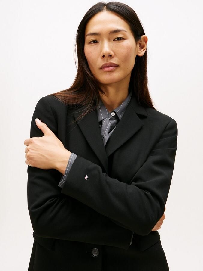 Tommy Hilfiger Korte blazer PUNTO TONAL CREST SLIM BLAZER