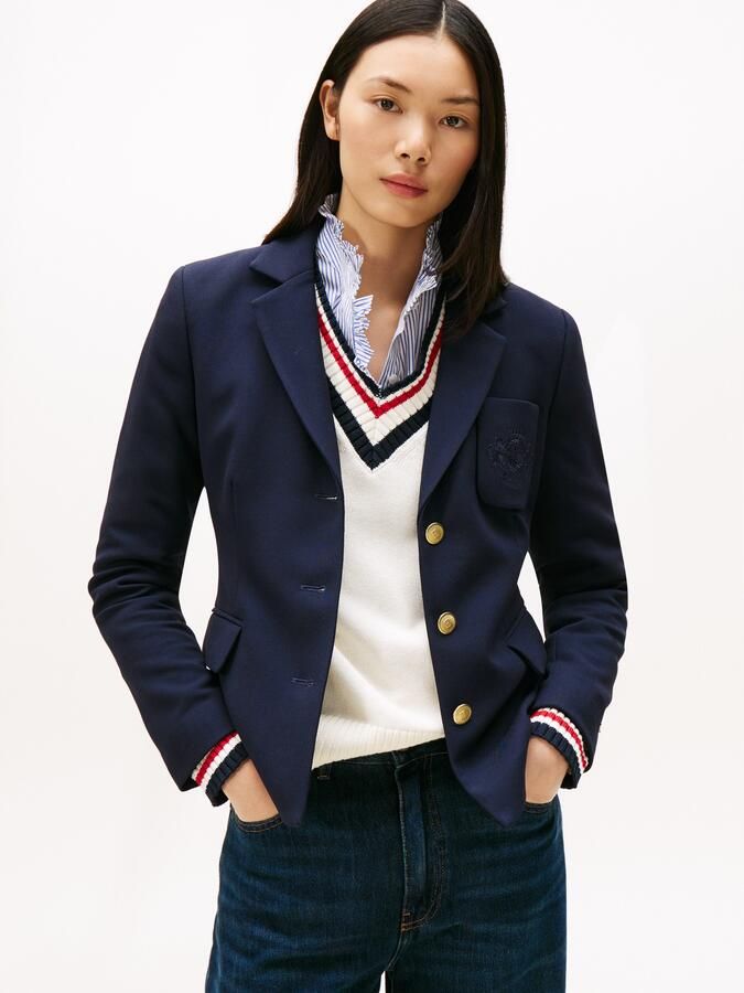 Tommy Hilfiger Shaped fit blazer met viscose model 'PUNTO' - Foto 3