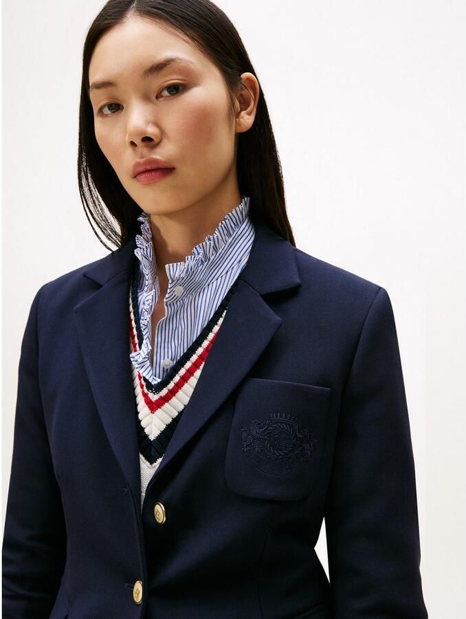 Tommy Hilfiger Shaped fit blazer met viscose model 'PUNTO' - Foto 2
