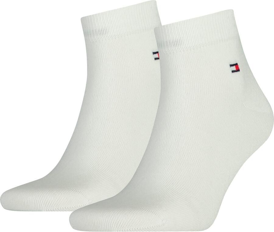 Tommy Hilfiger Korte sokken TH MEN QUARTER 2P zachte elastische ribboord klassiek logo (2 paar)
