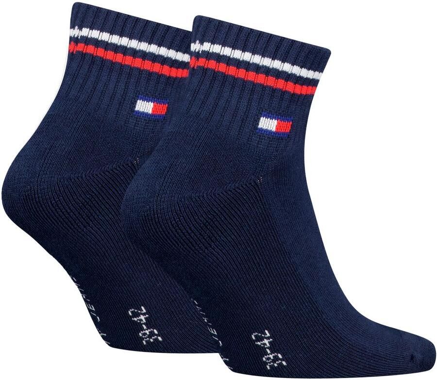 Tommy Hilfiger Korte sokken TH UNI TJ QUARTER 2P ICONIC Half-terry zool voor extra comfort (2 paar)