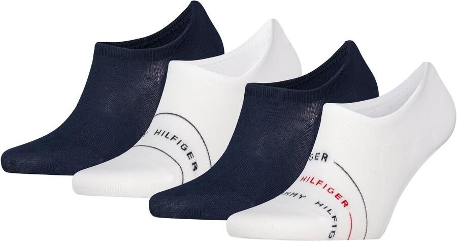 Tommy Hilfiger Kousenvoetjes met geborduurd logo (4 paar Set van 4) - Foto 3