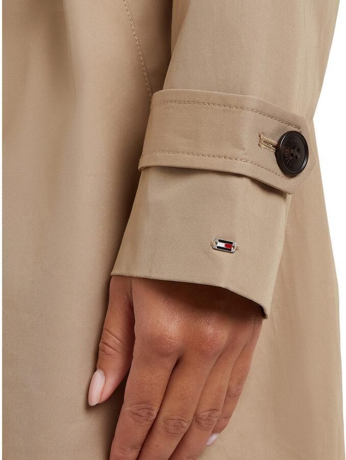 Tommy Hilfiger Lang jack HERITAGE SINGLE BREASTED TRENCH met de typische trenchdetails & tommy strepen als riemlus - Foto 4