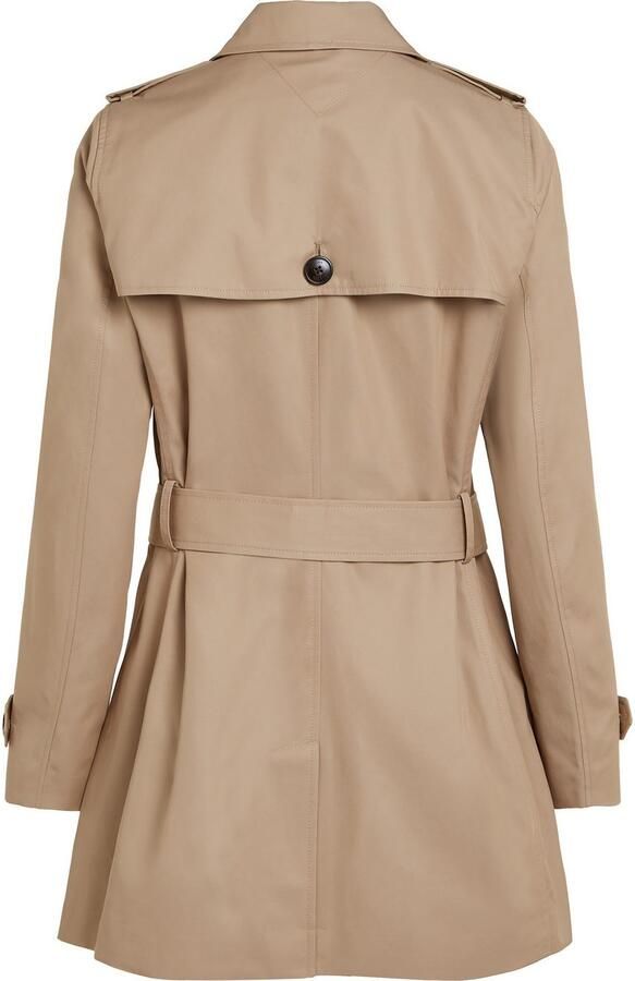 Tommy Hilfiger Lang jack HERITAGE SINGLE BREASTED TRENCH met de typische trenchdetails & tommy strepen als riemlus - Foto 5