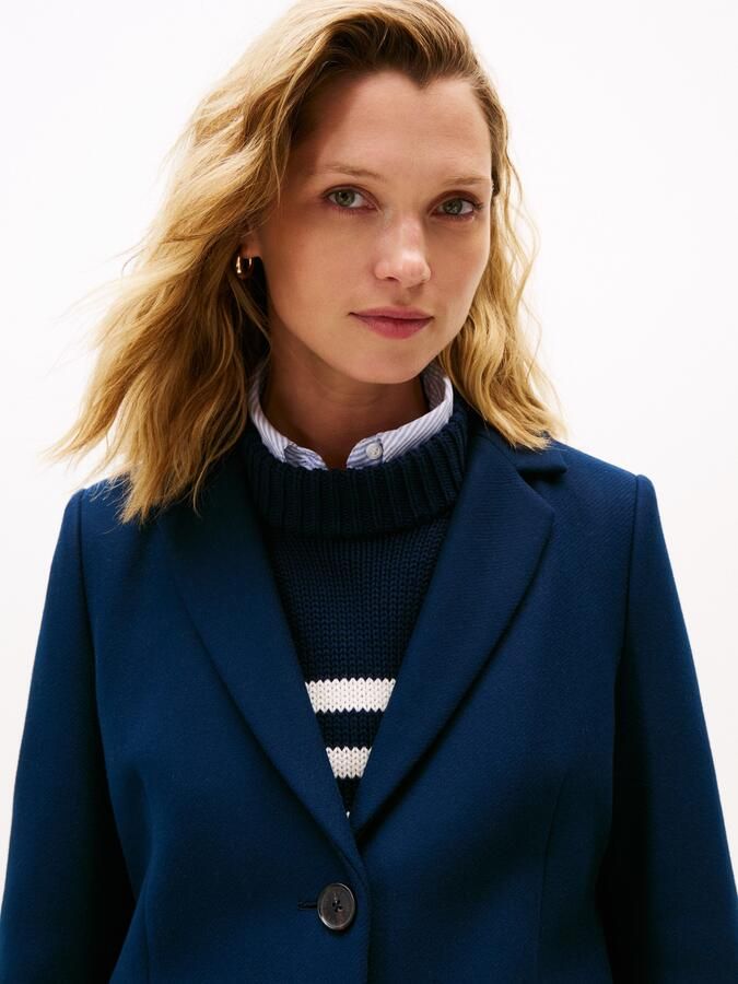 Tommy Hilfiger Lange jas CLASSIC SB WOOL REG COAT met wol en kasjmierpercentage - Foto 5