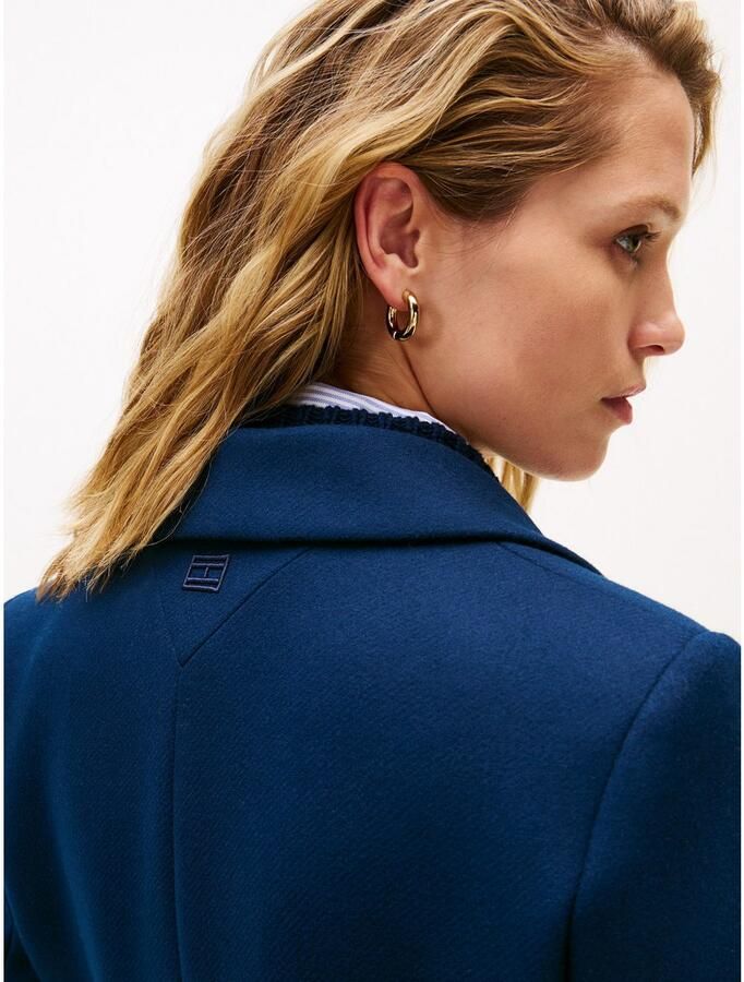 Tommy Hilfiger Lange jas CLASSIC SB WOOL REG COAT met wol en kasjmierpercentage