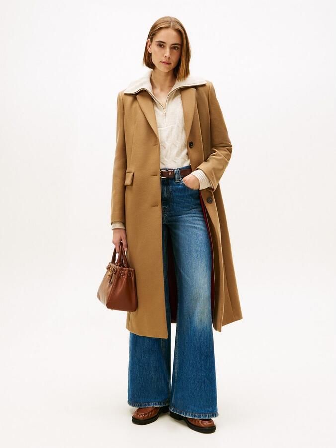 TOMMY HILFIGER Dames Jassen Classic Sb Wool Reg Maxi Coat Camel - Foto 6