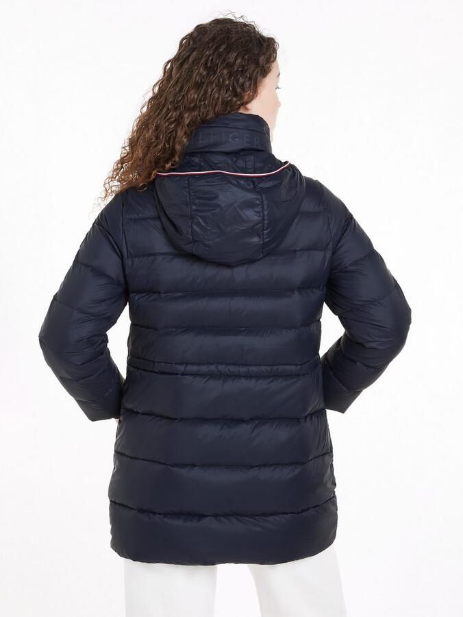 Tommy Hilfiger Gewatteerde lange jas met labelpatch - Foto 3
