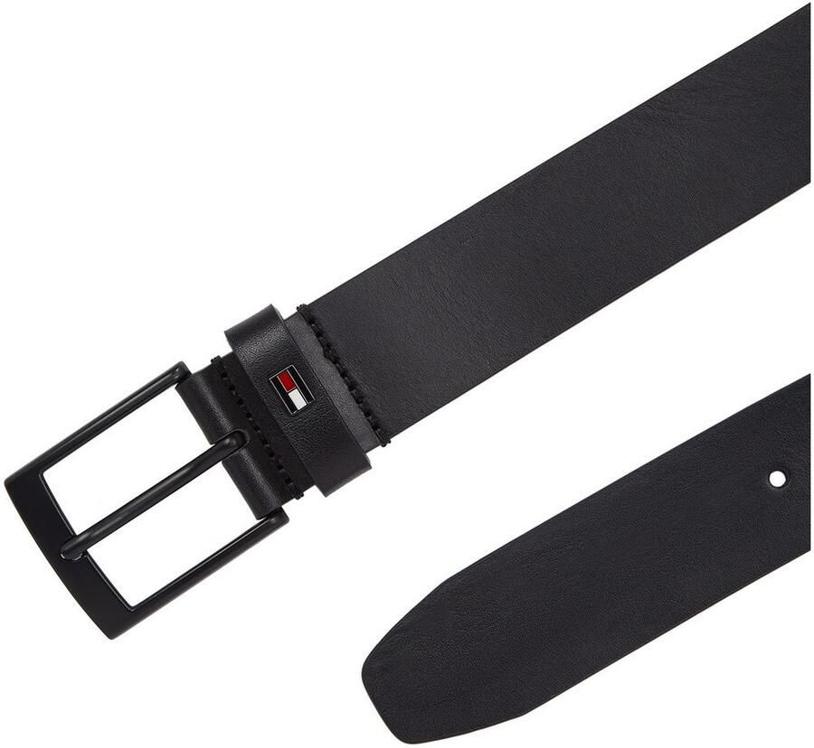 Tommy Hilfiger Leren riem ADAN 3.5 EXT Metalen logopatch eenvoudige doornsluiting