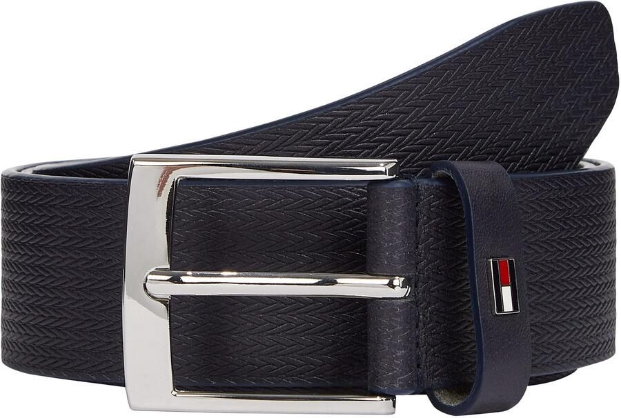 Tommy Hilfiger Leren riem ADAN HERRINGBONE 3.5 Eenvoudige doornsluiting metalen patch - Foto 3