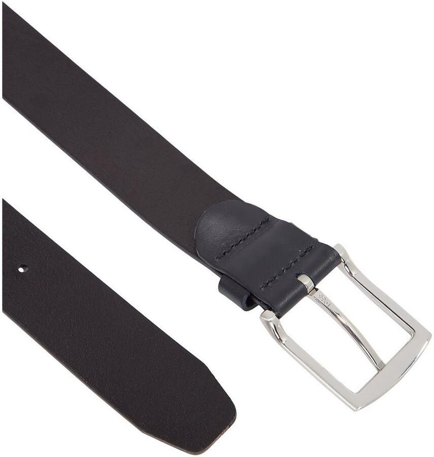 Tommy Hilfiger Leren riem DENTON 3 5 Robuuste leren riem met vlaglabel zilverkleurige gesp verstelbaar - Foto 3