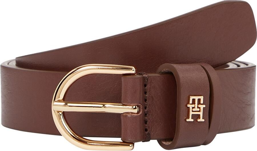 Tommy Hilfiger Leren riem ESSENTIAL EFFORTLESS 2.5 GOLD Logo-embleem zachte haptiek ovale eenvoudige pin sluiting - Foto 4